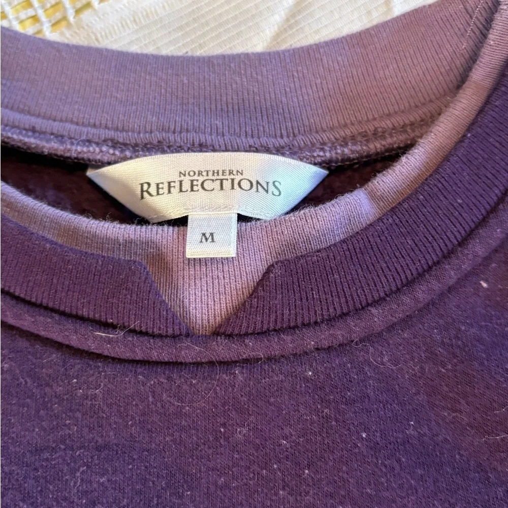 Vintage Northern Reflections Purple Crewneck Sweatshirt with Cat Graphic - Picture 4 of 8